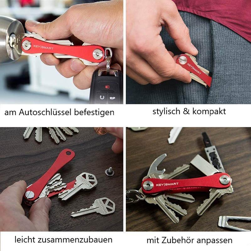 Kompakter Schlüsselhalter & Schlüsselanhänger-Organizer