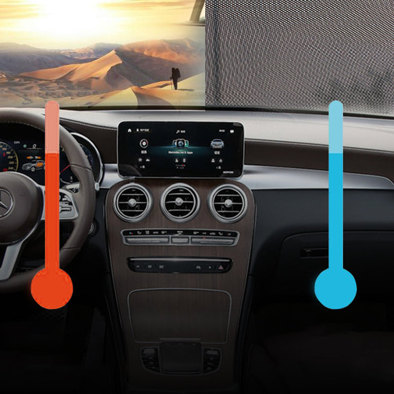 Automatisch einziehbarer Sonnenschutz für die Windschutzscheibe