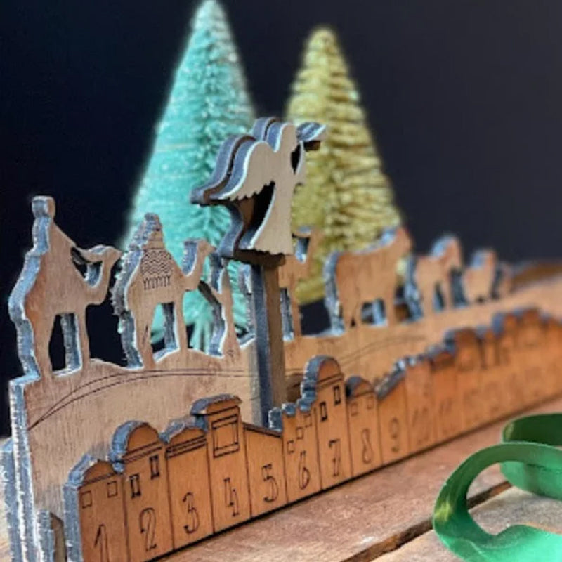 Weihnachtskrippen-Adventskalender aus Holz