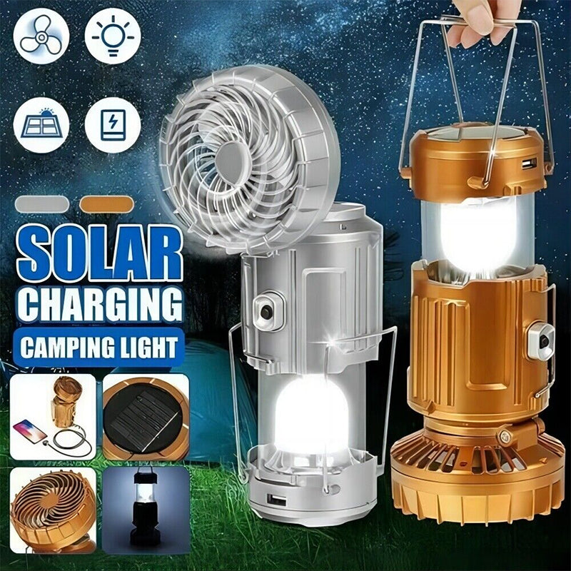 Tragbare LED-Camping-Laterne mit Ventilator