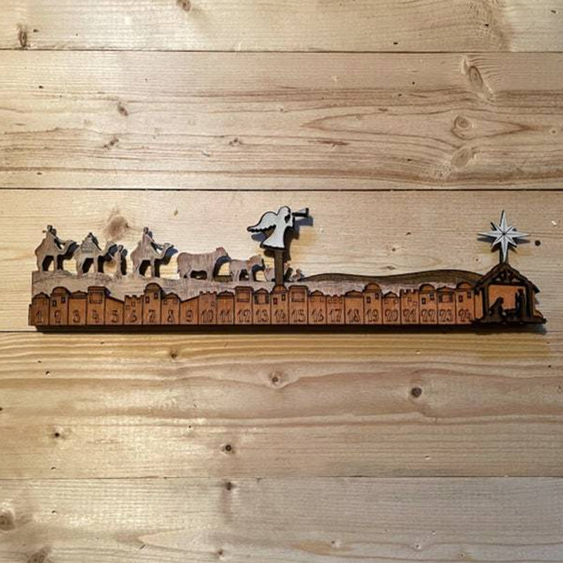 Weihnachtskrippen-Adventskalender aus Holz