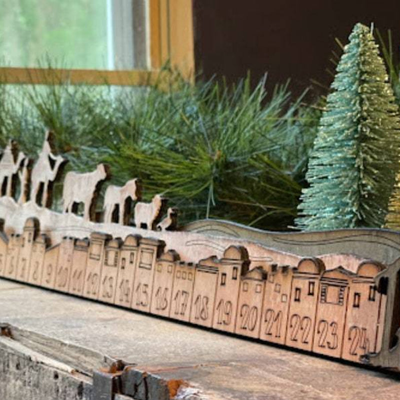 Weihnachtskrippen-Adventskalender aus Holz