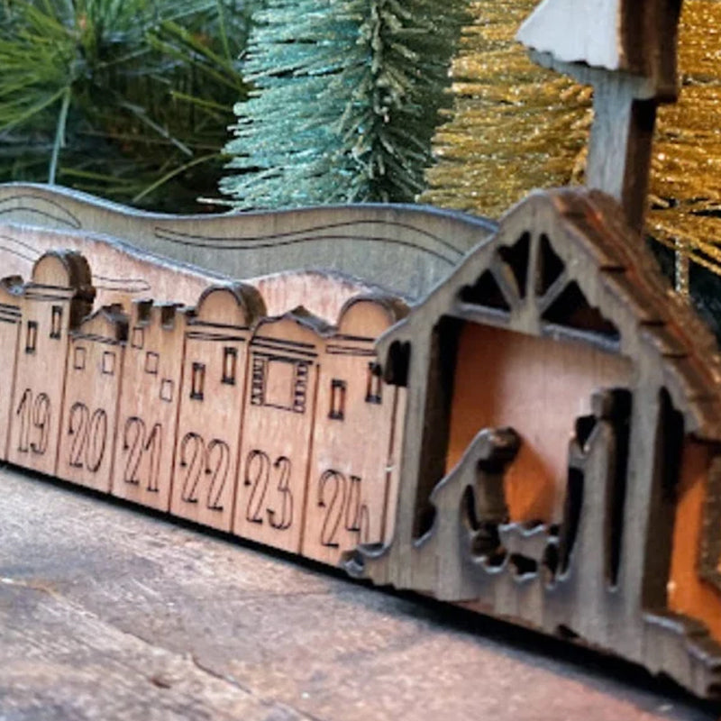 Weihnachtskrippen-Adventskalender aus Holz