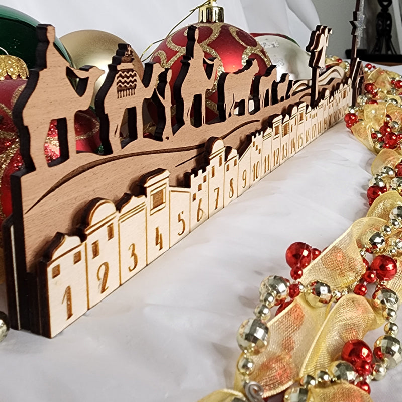 Weihnachtskrippen-Adventskalender aus Holz