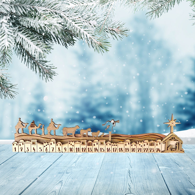 Weihnachtskrippen-Adventskalender aus Holz