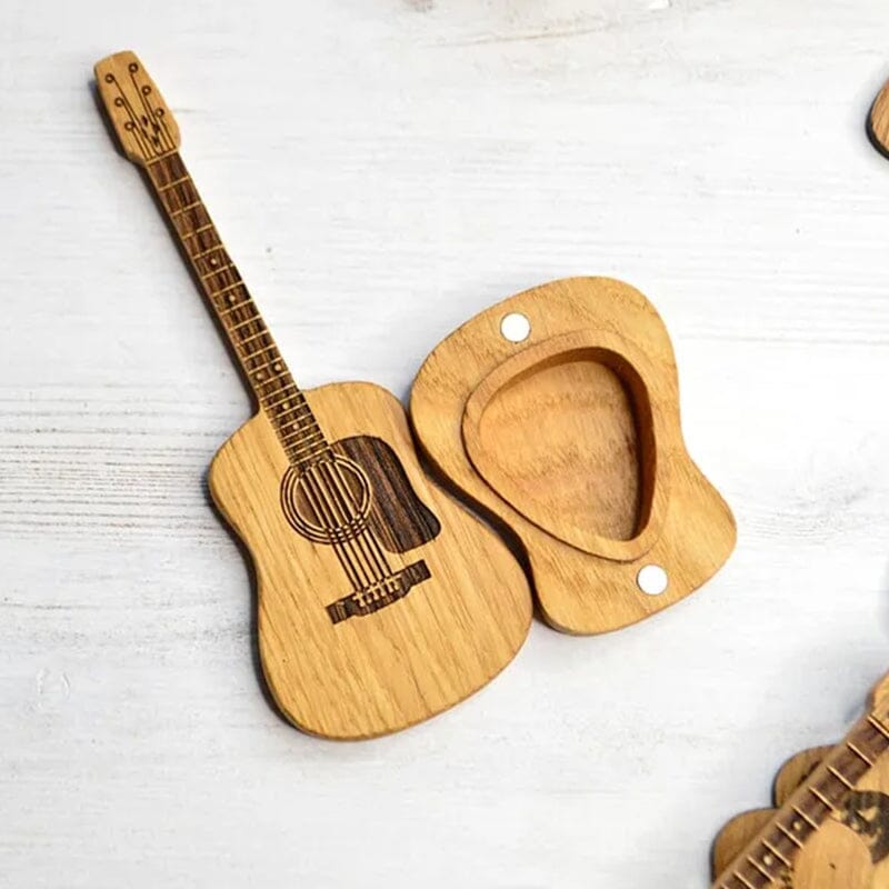 Træ akustisk guitar pick Box