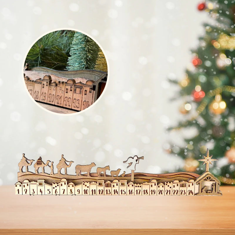 Weihnachtskrippen-Adventskalender aus Holz