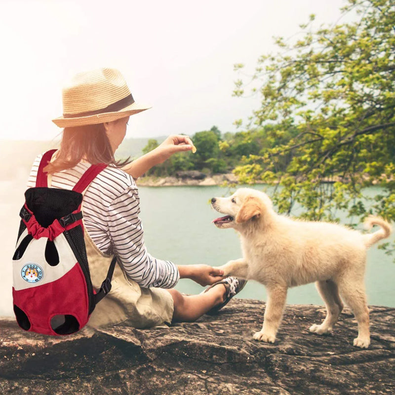 Tragbarer Rucksack für Hunde und Katzen auf Reisen