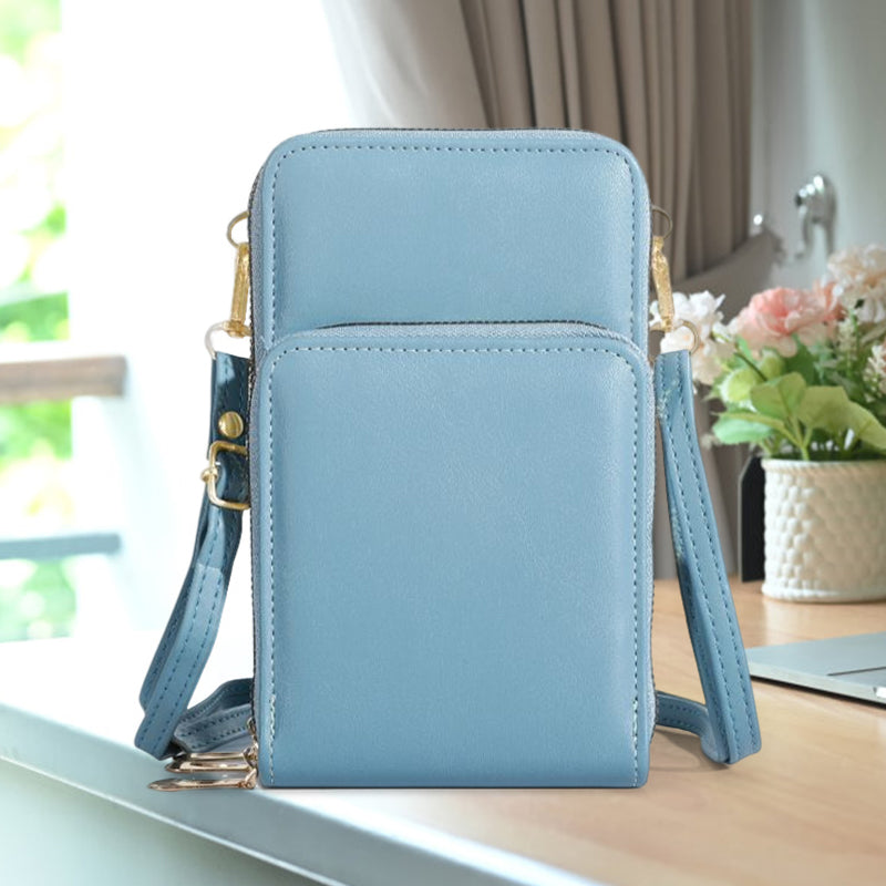 Multifunktionale Handytasche mit dreilagigem Reißverschluss