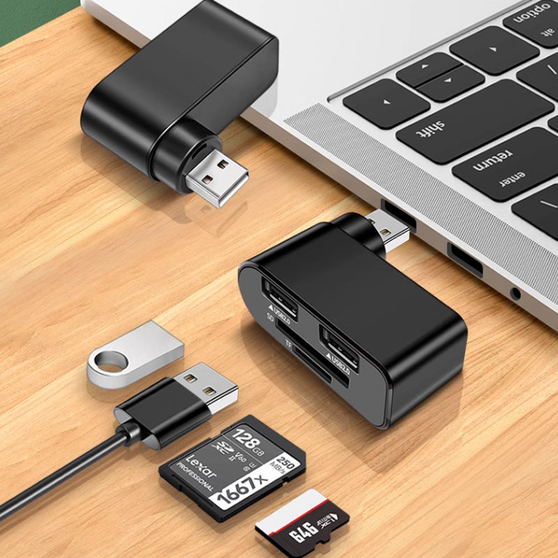 4-in-1 drehbarer USB-Hub