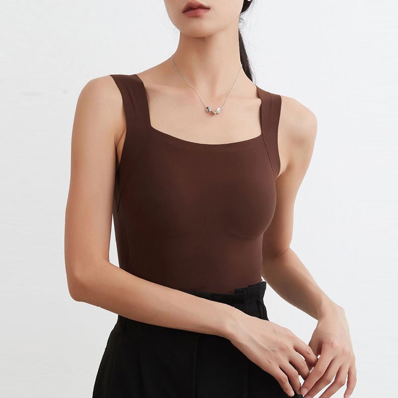 U Neck Shapewear Built-in Bra Tank