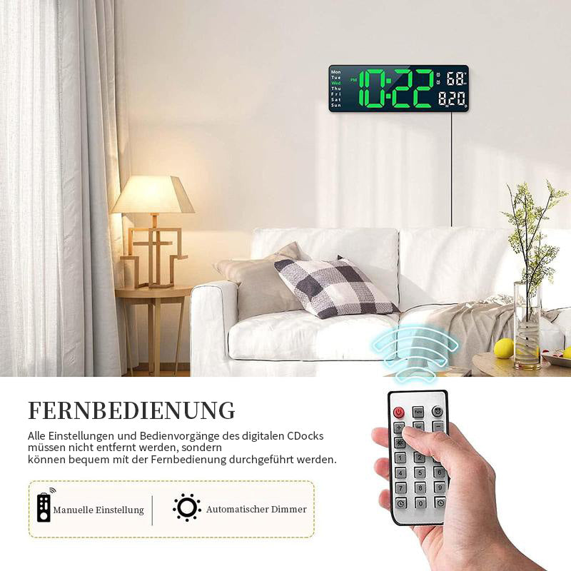 Verbesserte digitale Wanduhr mit großem Display 9 inches