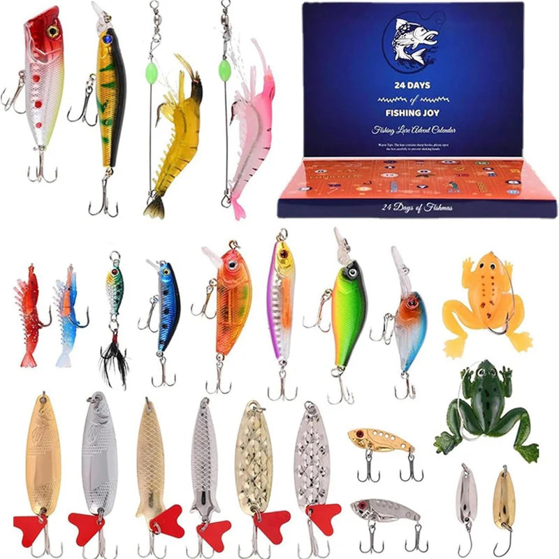 24 Tage Weihnachts-Countdown Fischzubehör-Set