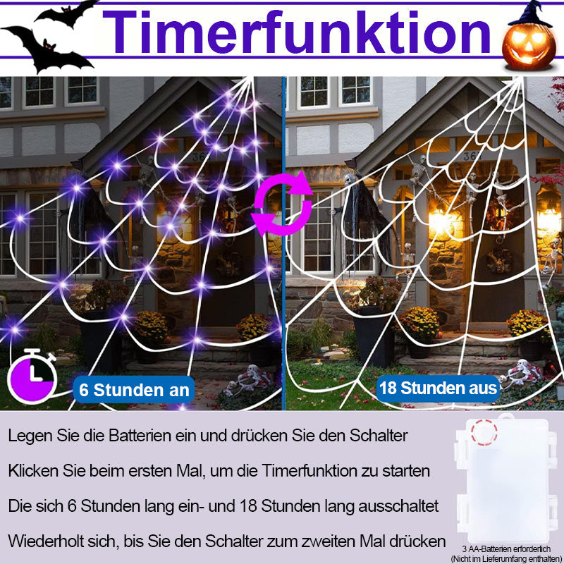 Raumdekor Hängelampe mit Spinnennetz-Design