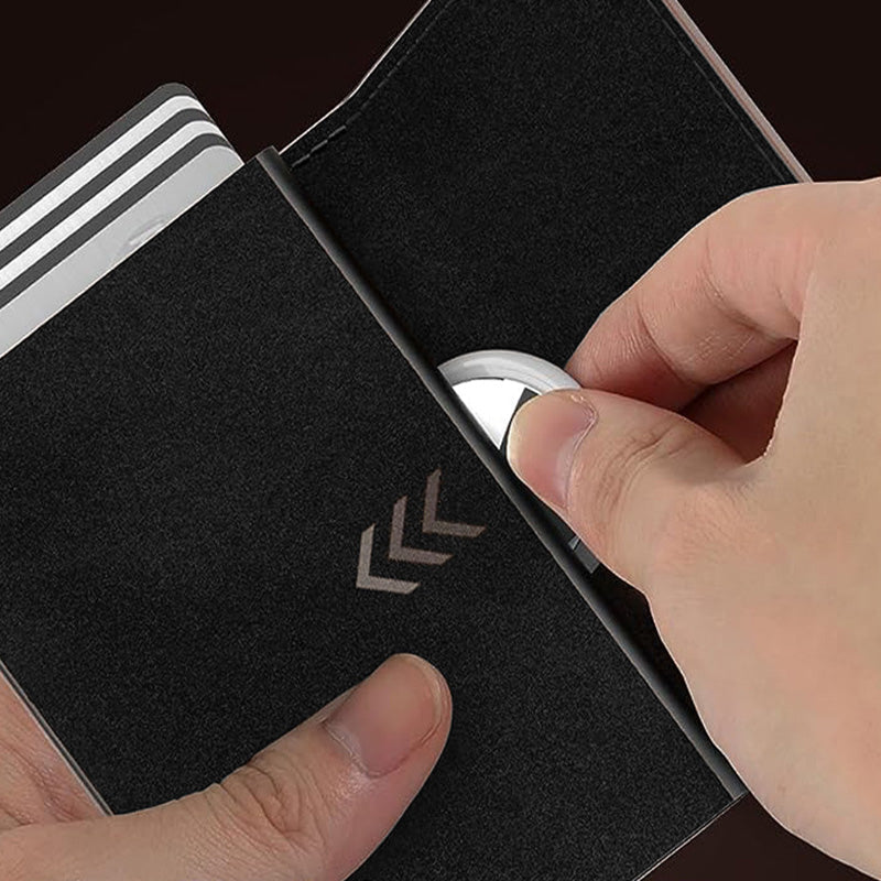 Klappbrieftasche aus Leder mit großem Fassungsvermögen