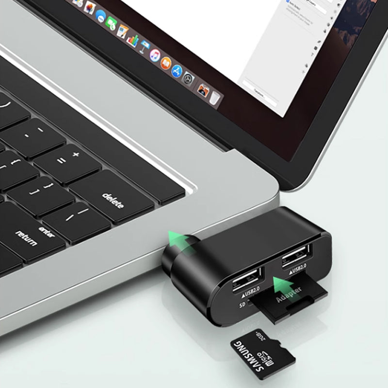 4-in-1 drehbarer USB-Hub