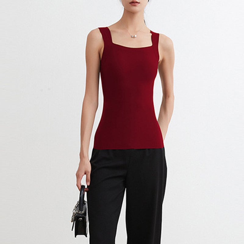 U Neck Shapewear Built-in Bra Tank