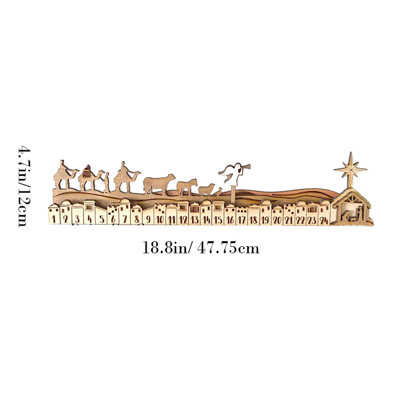 Weihnachtskrippen-Adventskalender aus Holz