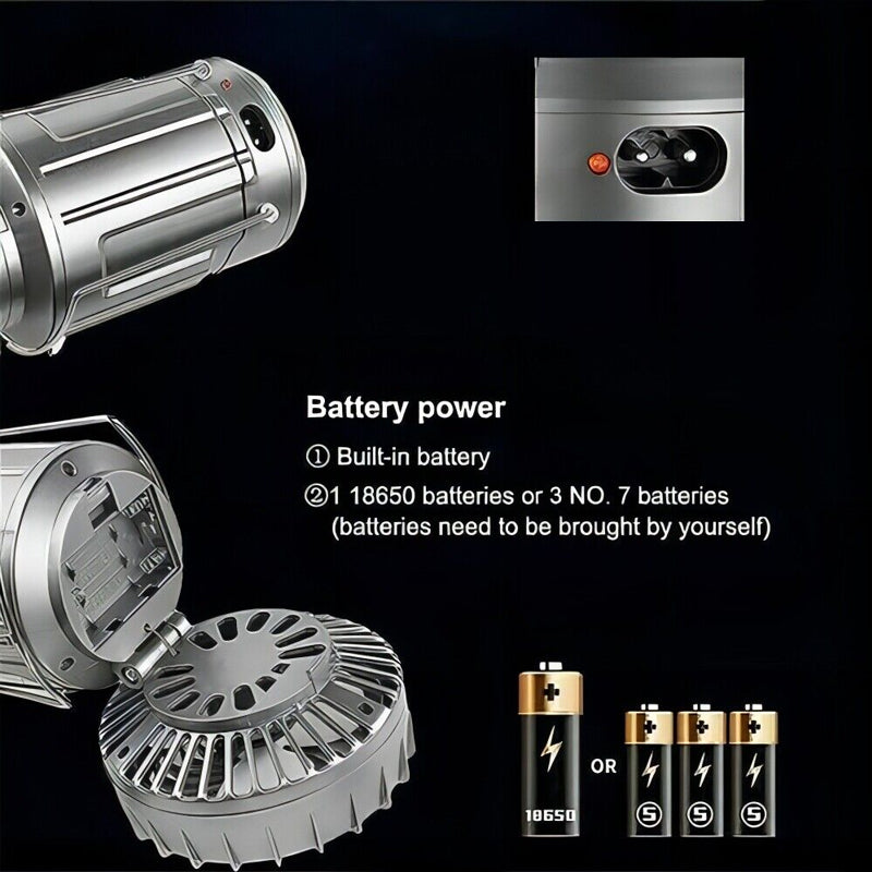 Tragbare LED-Camping-Laterne mit Ventilator