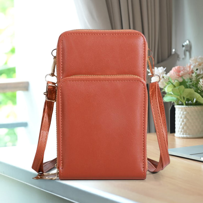 Multifunktionale Handytasche mit dreilagigem Reißverschluss