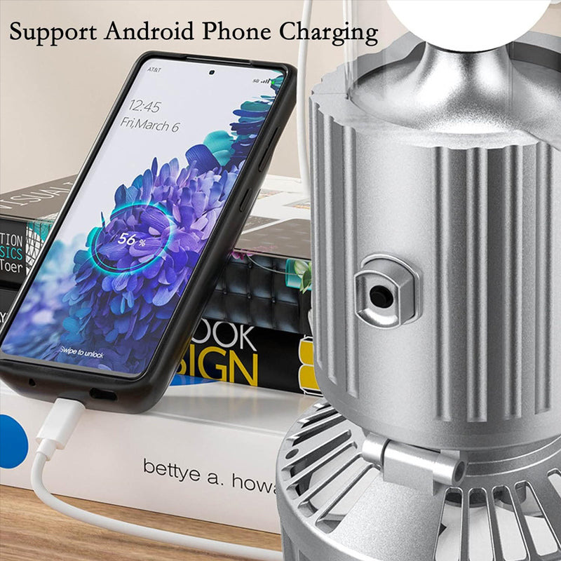 Tragbare LED-Camping-Laterne mit Ventilator