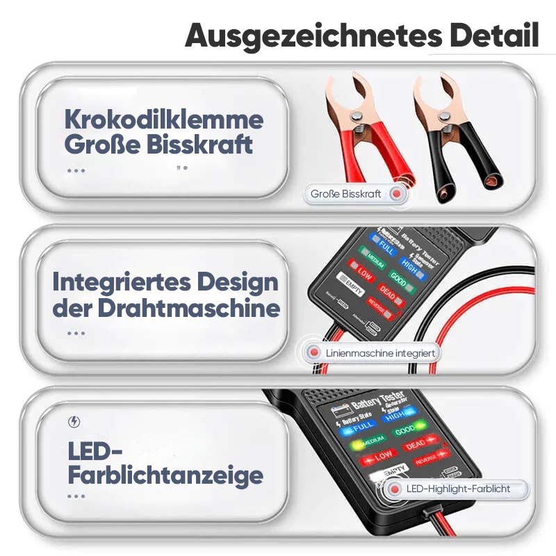 Multifunktionaler 12-V-Batterietester für Autos