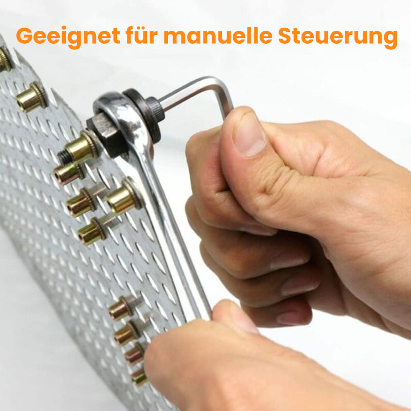 Nietmutternsatz mit Flachkopf und Gewindeeinsatz