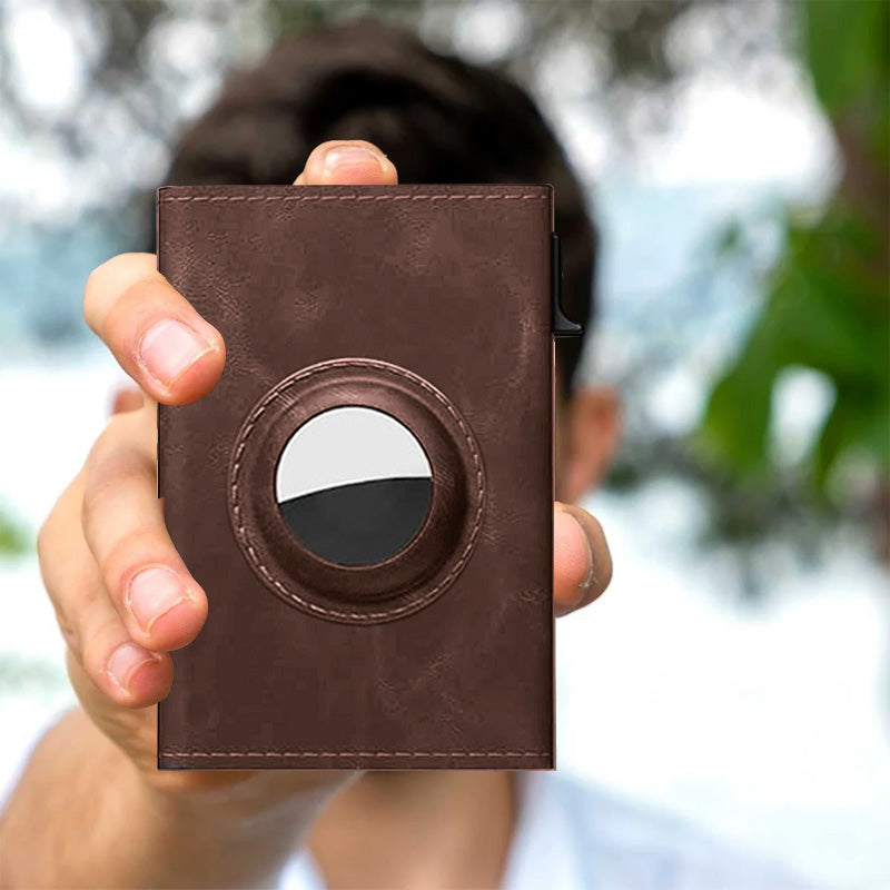 Klappbrieftasche aus Leder mit großem Fassungsvermögen