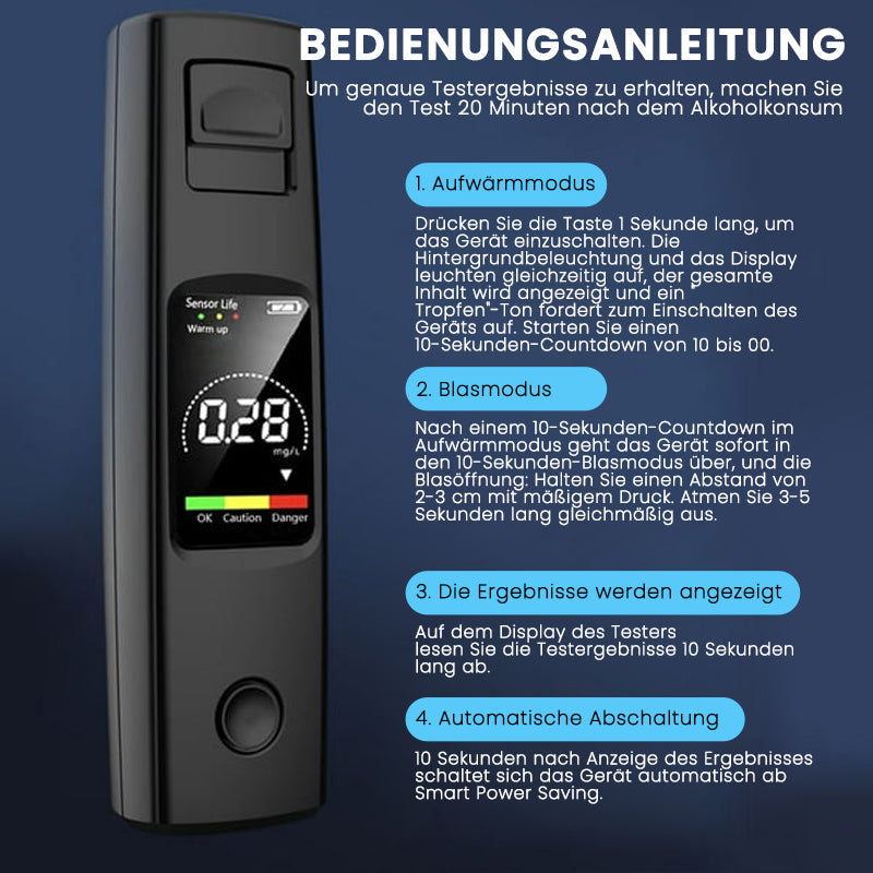 Tragbarer Alkoholtester
