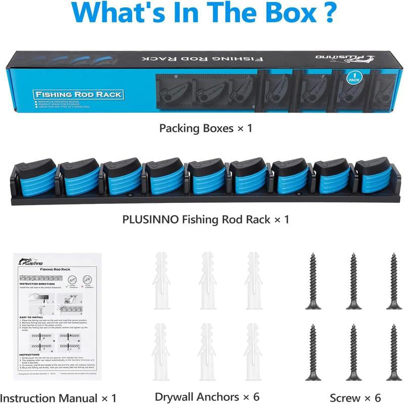 Wandmontierter Angelrutenhalter