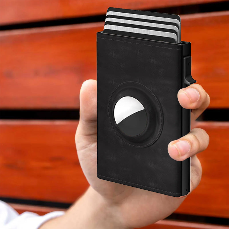 Klappbrieftasche aus Leder mit großem Fassungsvermögen