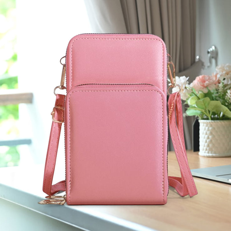 Multifunktionale Handytasche mit dreilagigem Reißverschluss