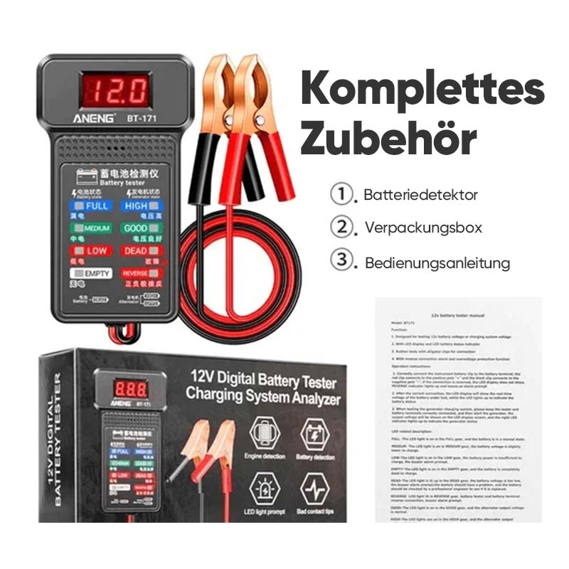 Multifunktionaler 12-V-Batterietester für Autos