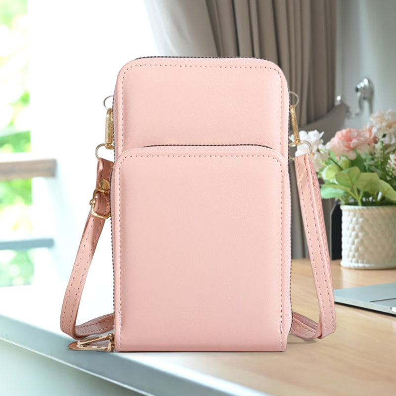 Multifunktionale Handytasche mit dreilagigem Reißverschluss