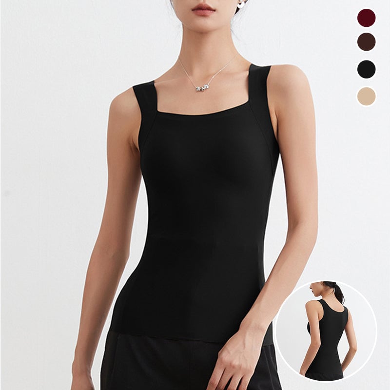 U Neck Shapewear Built-in Bra Tank