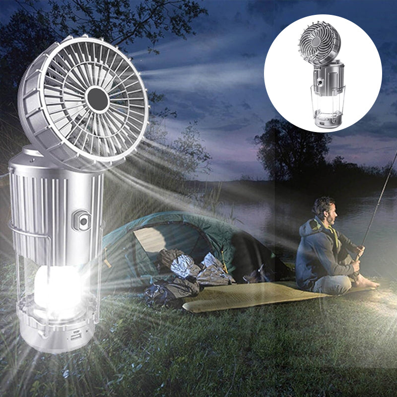 Tragbare LED-Camping-Laterne mit Ventilator