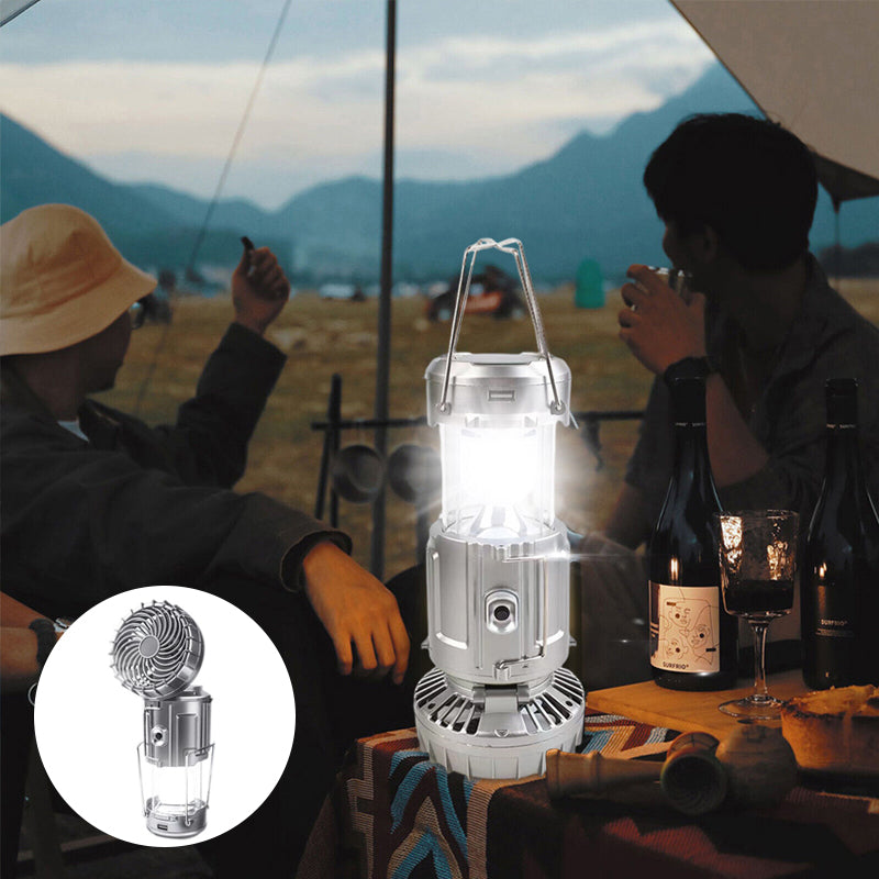 Tragbare LED-Camping-Laterne mit Ventilator