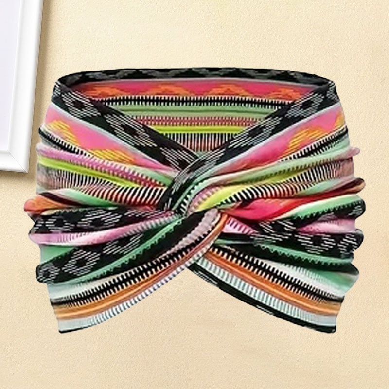 Yoga-Stirnband mit Kreuz-Print