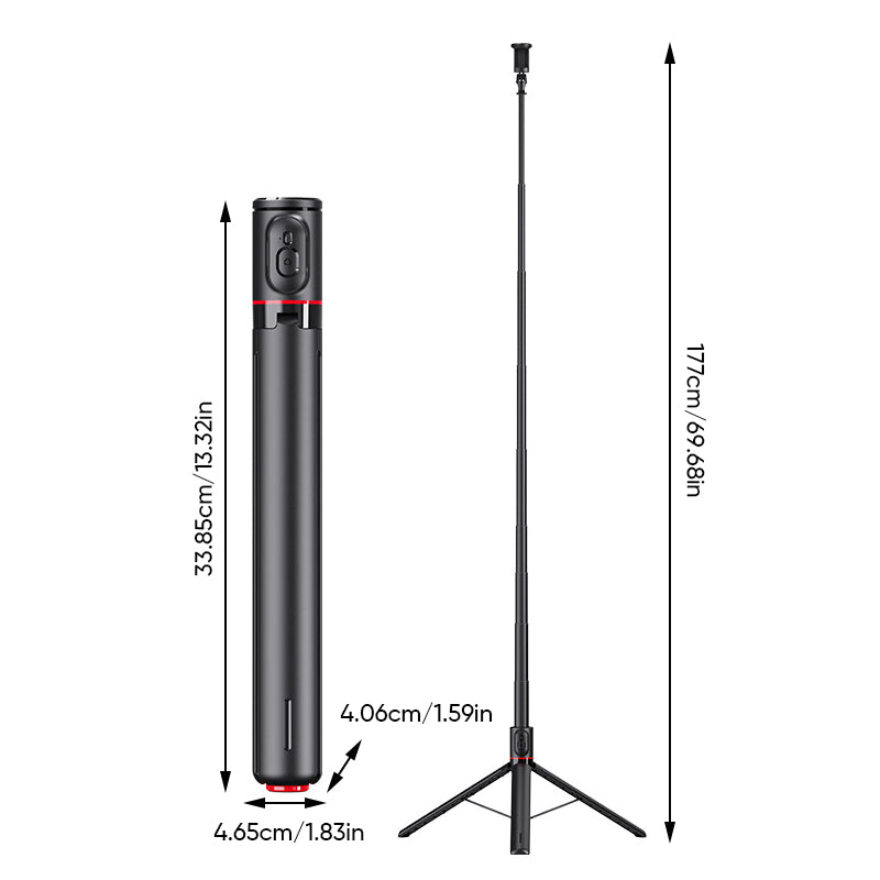 TT01 Ausziehbares Bluetooth-Selfie-Stick-Stativ