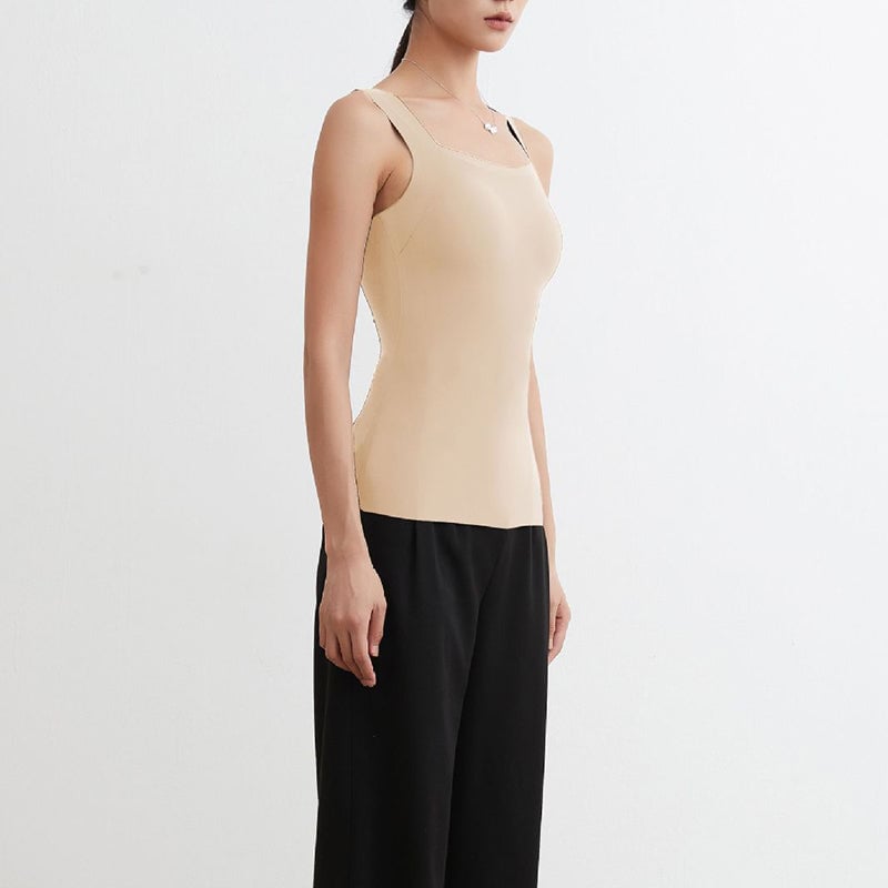 U Neck Shapewear Built-in Bra Tank
