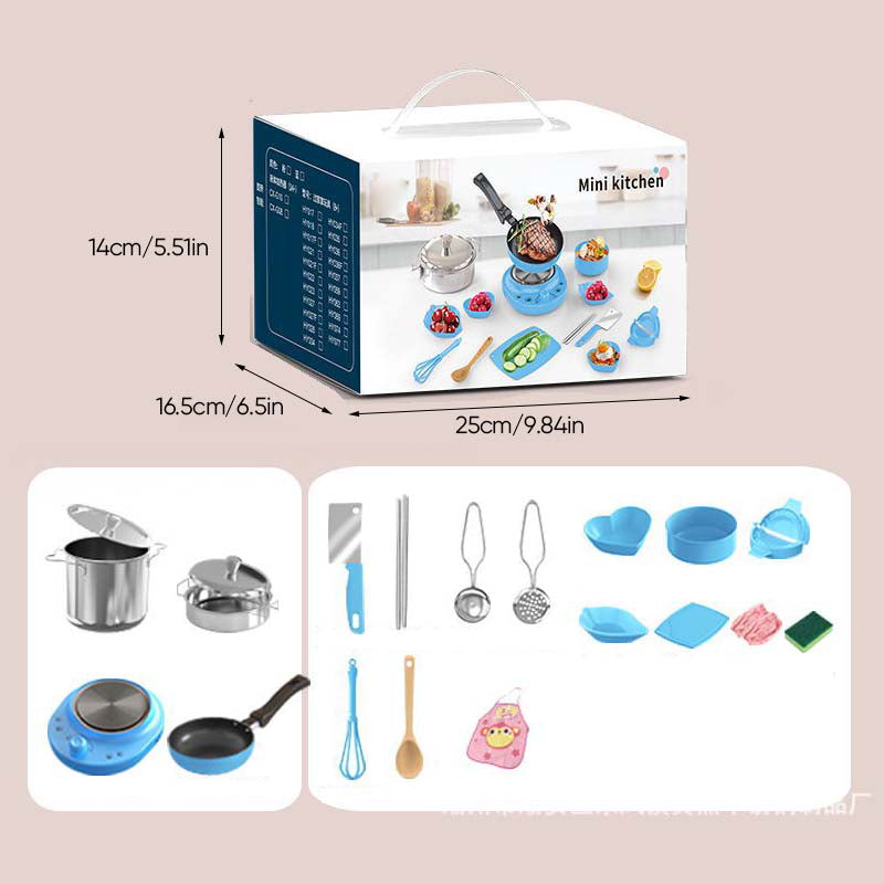 Echtes Kochen im Mini-Küchenspielzeug für Kinder – 22-teiliges Set