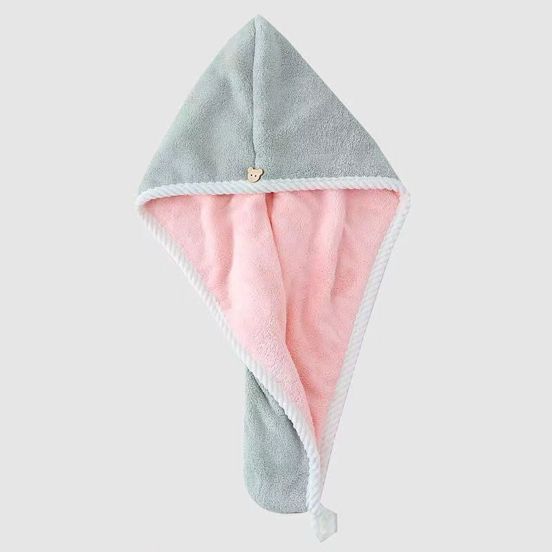 Doppellagige, schnell trocknende Haarkappe aus Korallensamt