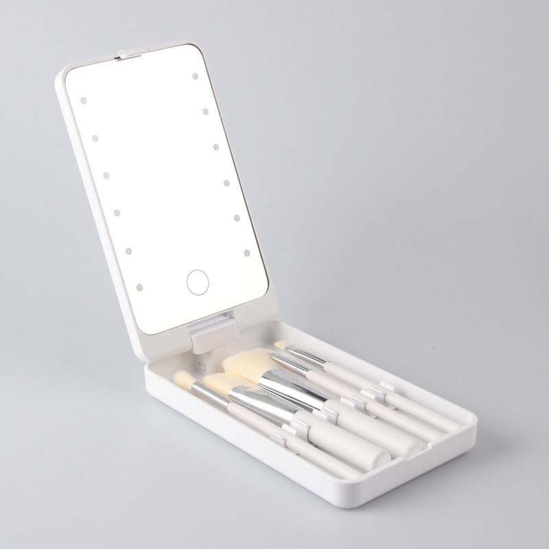 Reise-Make-up-Pinsel-Set mit LED-Licht