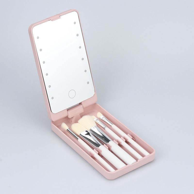 Reise-Make-up-Pinsel-Set mit LED-Licht