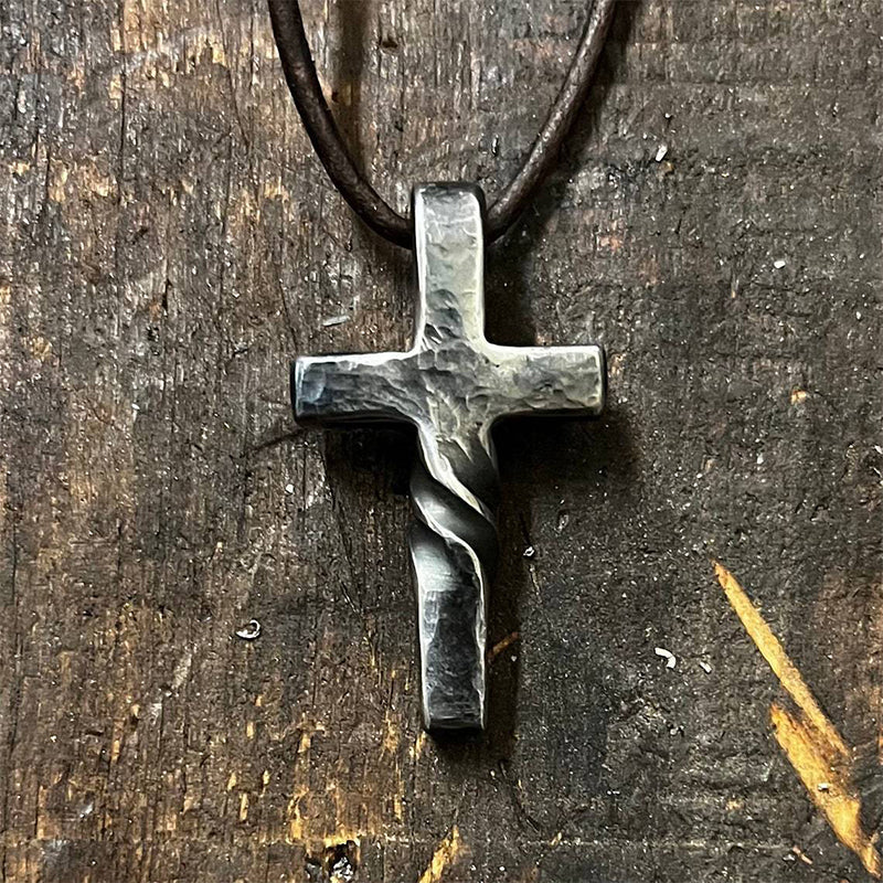 Vintage-Kreuz-Halskette