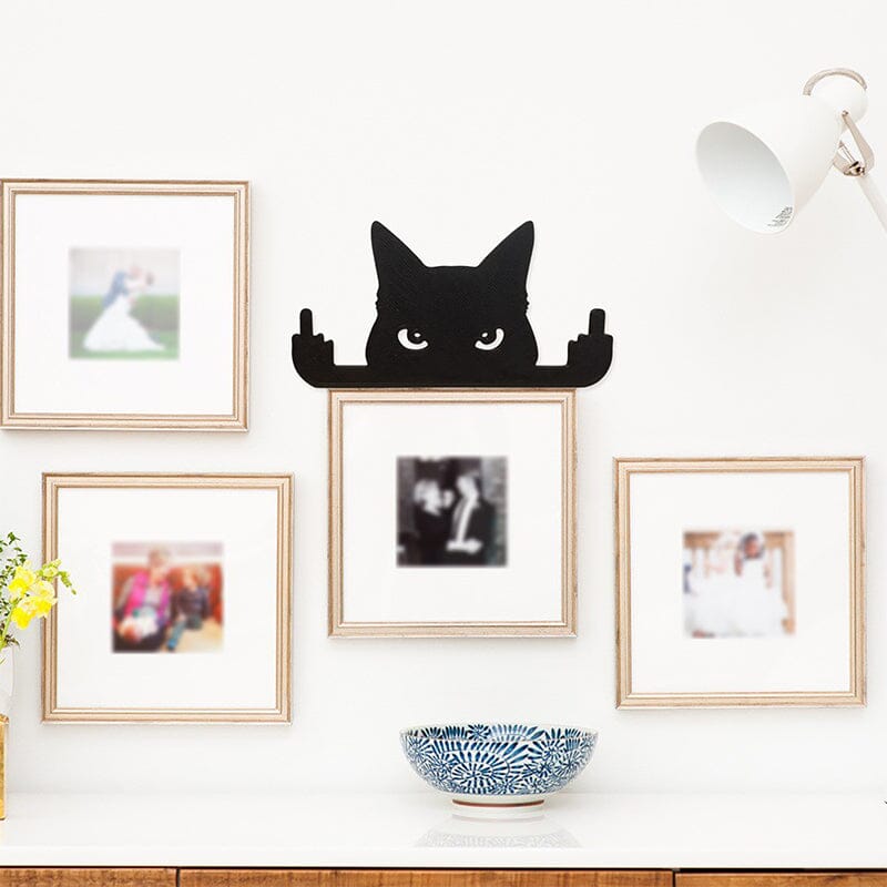 Neuheit Katze Ornament Mittelfinger Katze