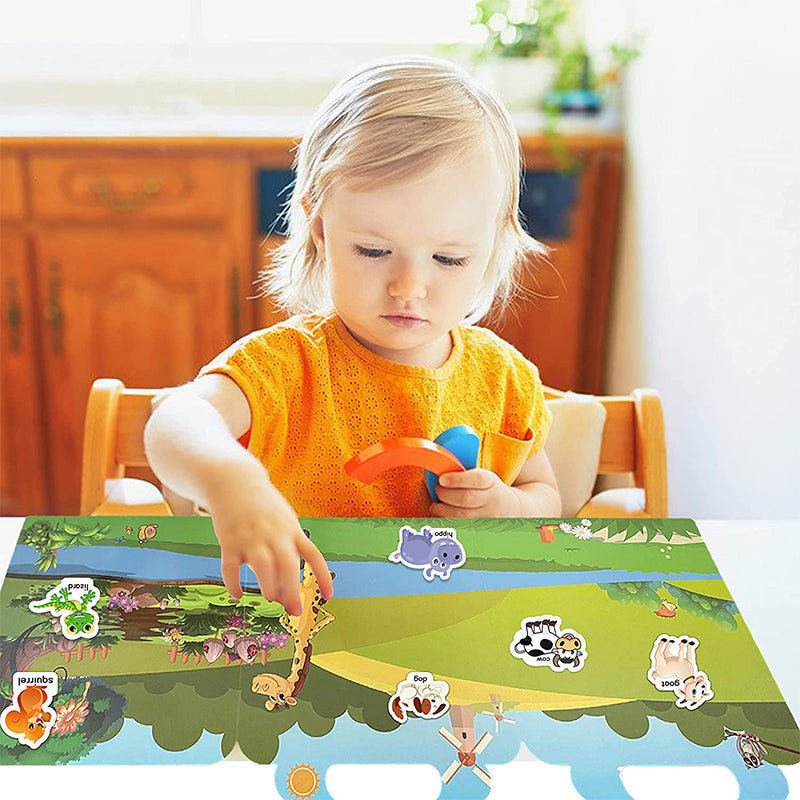 Wasserfestes Umweltfreundliches Pädagogisches Stickerbuch für Kinder