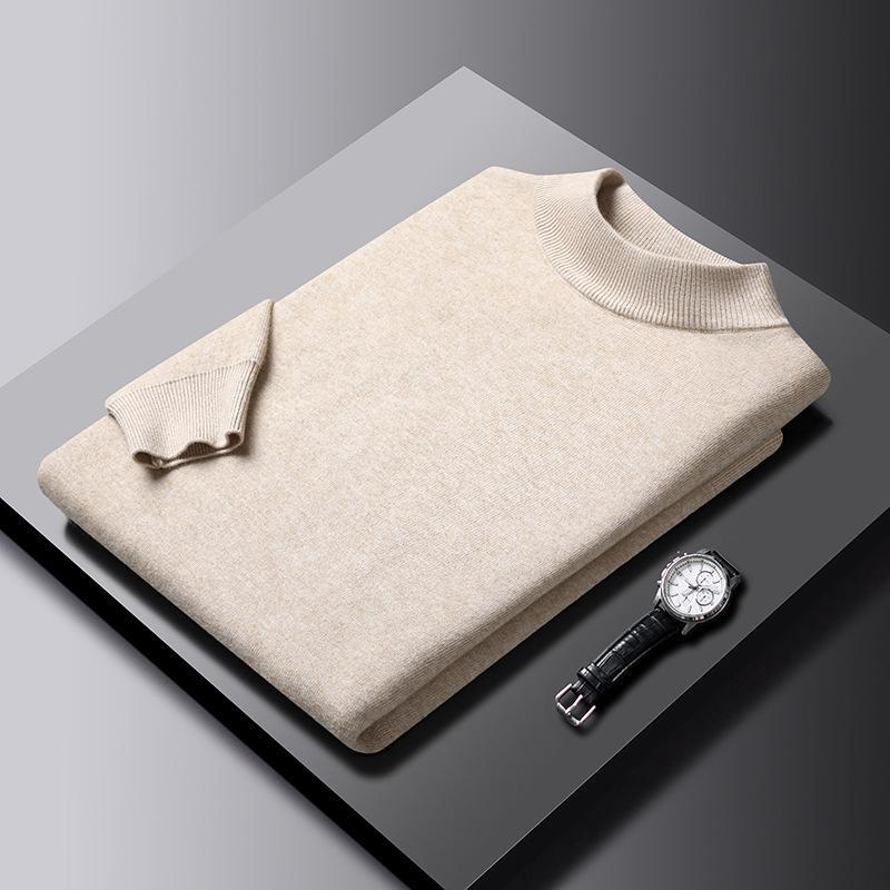Herren Fleece Halber Rollkragenpullover