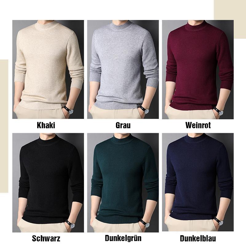 Herren Fleece Halber Rollkragenpullover
