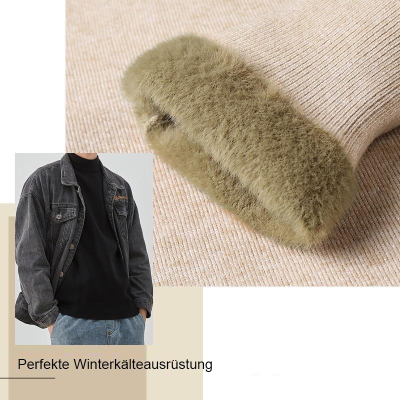 Herren Fleece Halber Rollkragenpullover
